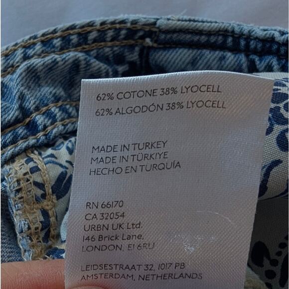 Anthropologie Pilcro Blue Denim Slouchy Trouser Midi Maxi Skirt, size 6 - Picture 9 of 9